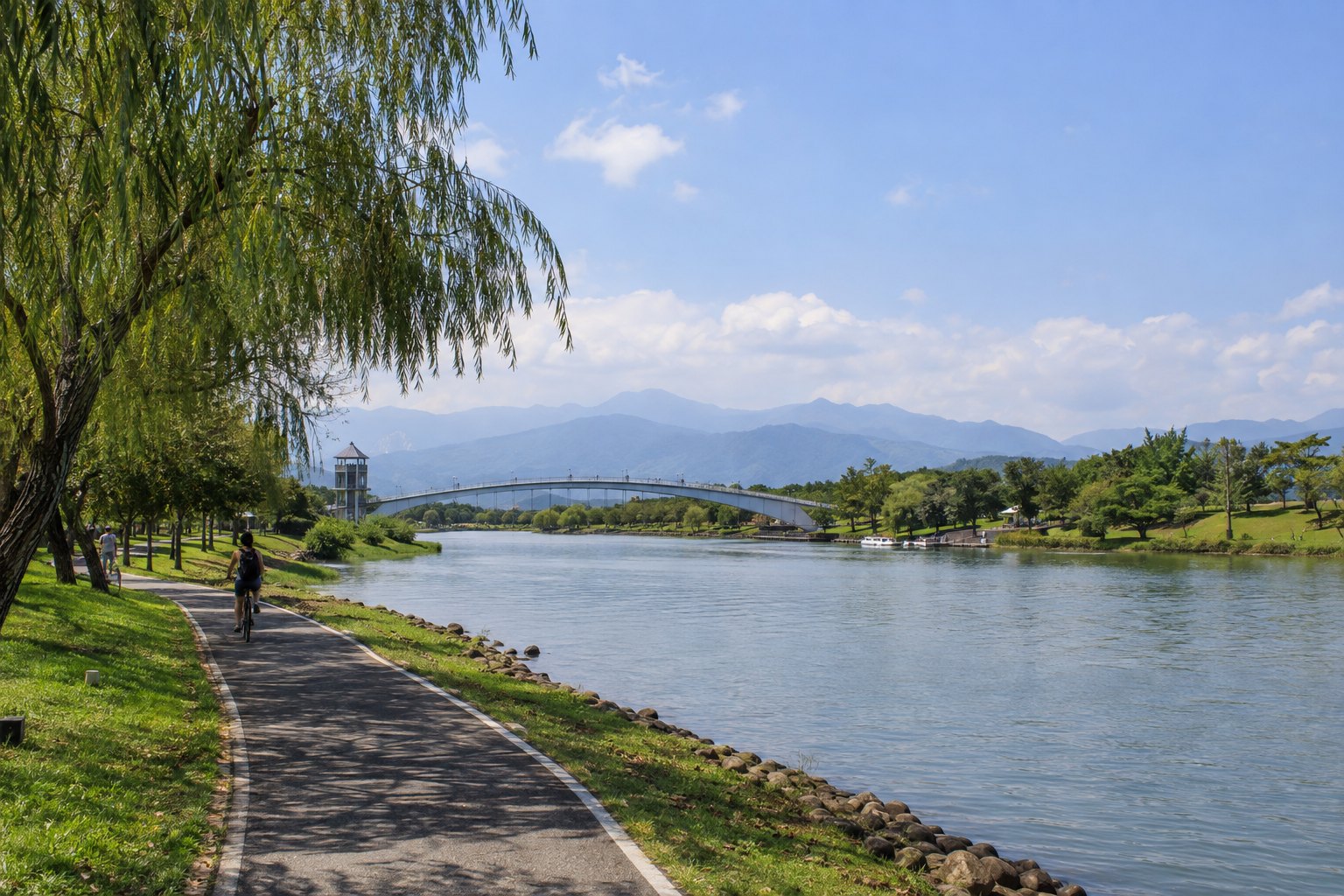 宜蘭冬山河景觀示意圖