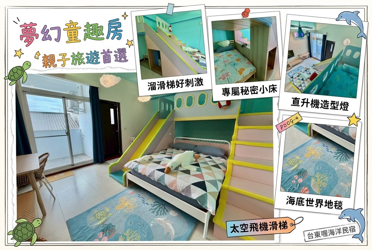 台東親子民宿-太空火箭風格房型